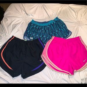 Women Athletic Shorts Bundle Nike & Underarmour